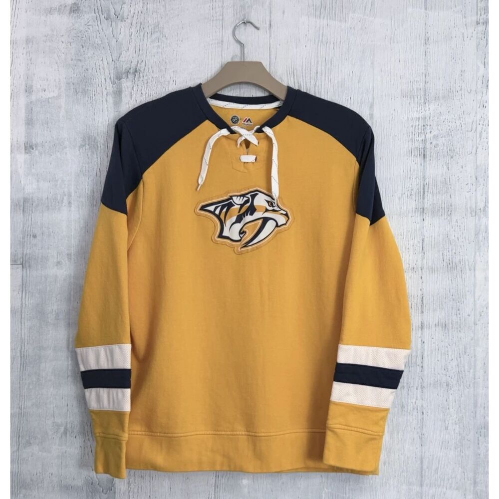 NASHVILLE PREDATORS MAJESTIC “JERSEY” SWEATSHIRT MENS XL